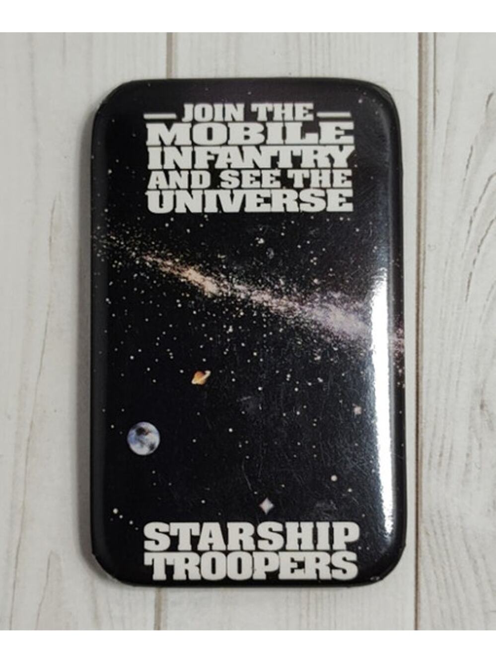 Starship Troopers Movie Promo See The Universe Button Pinback Hat Lanyard Pin
